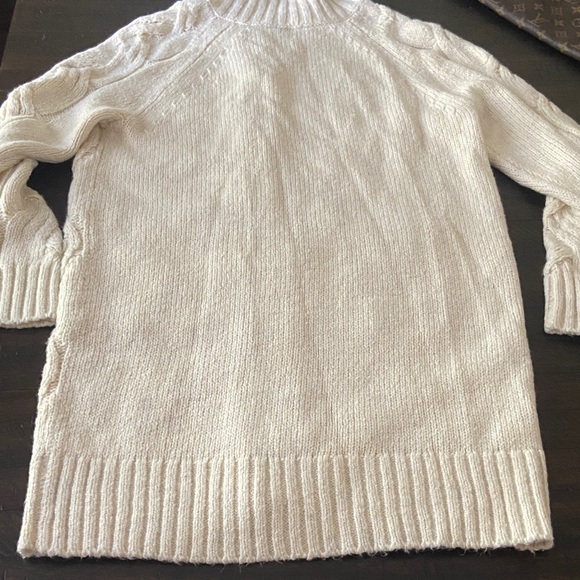 Cozy Ivory Cable Knit Women's Sweater, Point Sur size M. NWT - Picture 12 of 15